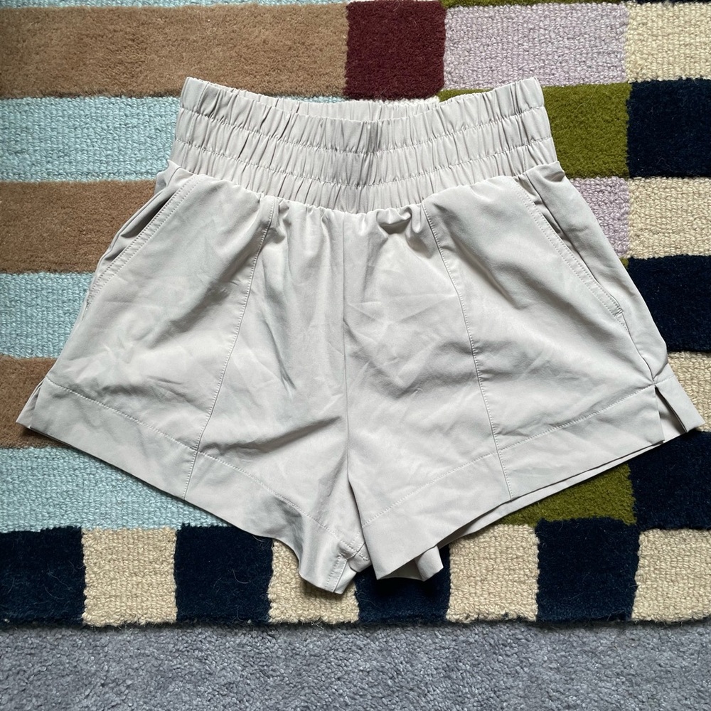 Abercrombie & Fitch Cream Workout Shorts